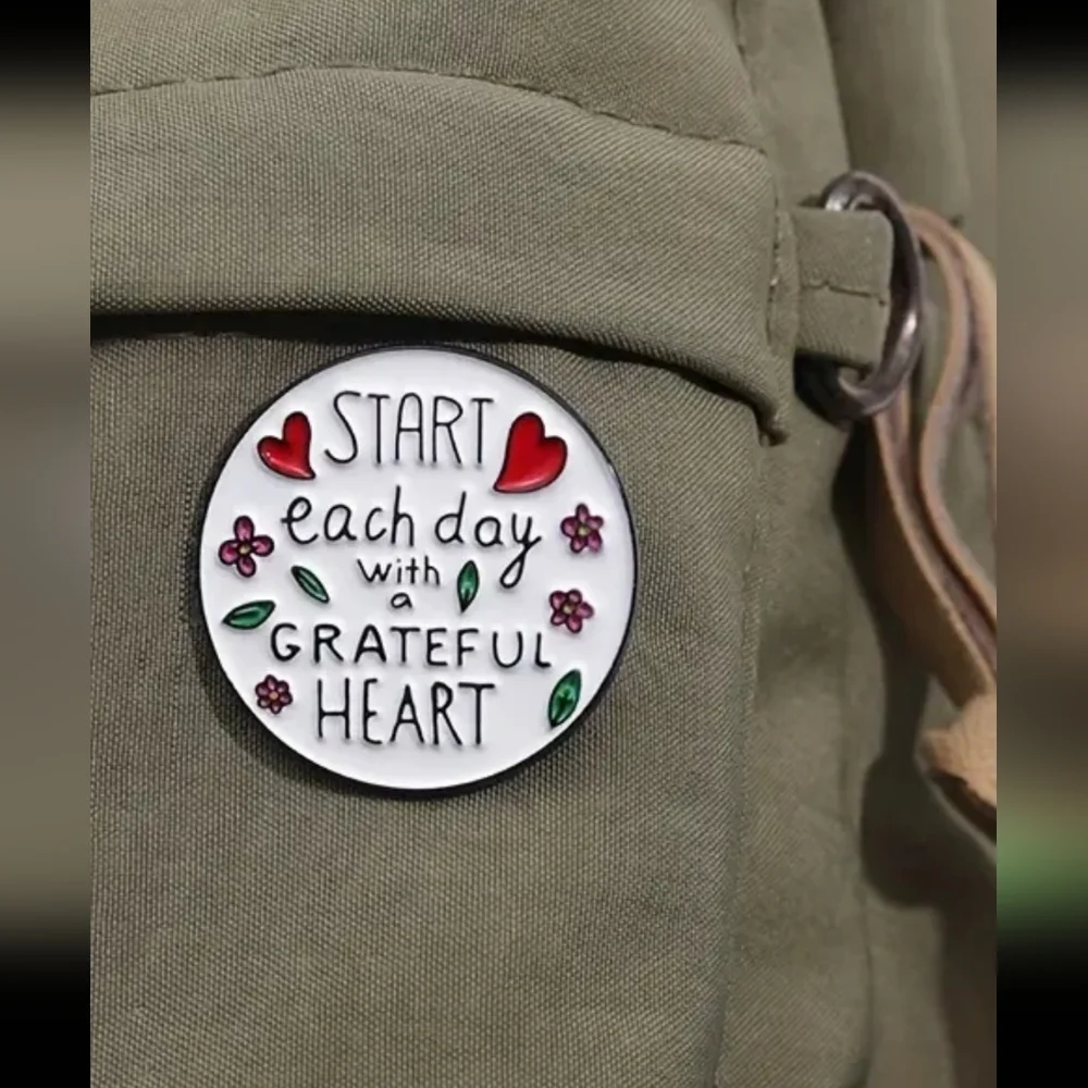 Grateful Heart backpack  Pin Brooch